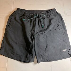 Saxx black Shorts with inner lining and Drawstring. EUC!